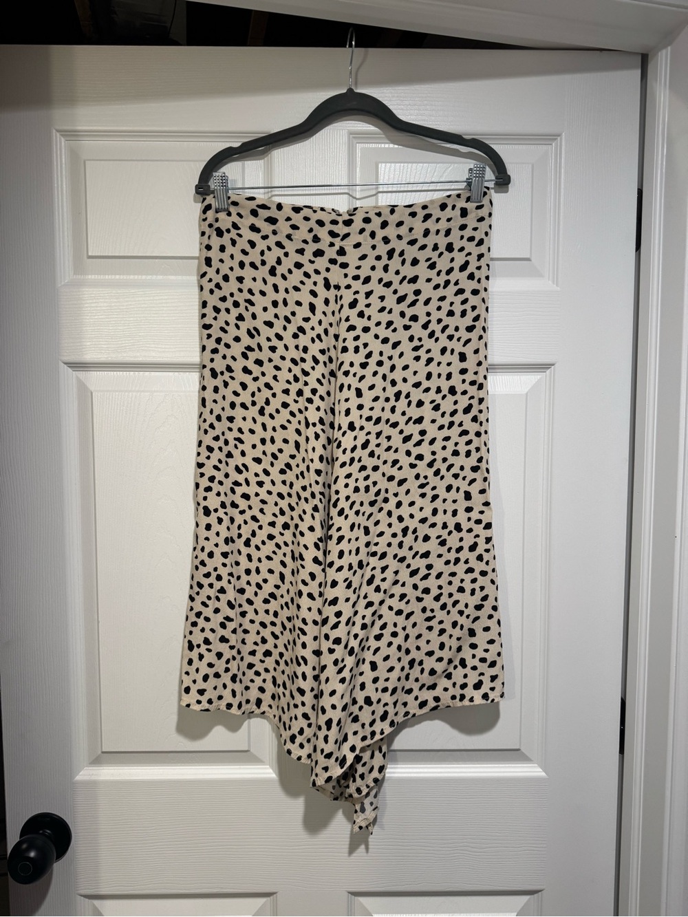 Olivia Grey Spotted Asymmetrical Skirt